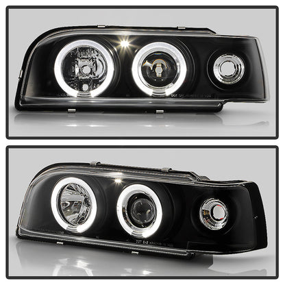 Spyder Volvo 850 93-97 Projector Headlights LED Halo Black High H1 Low H1 PRO-YD-VO85092-HL-BK 5012289