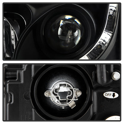 Spyder Volvo S40 97-03 Projector Headlights DRL Black High H1 Low H1 PRO-YD-VOS4097-DRL-BK 5030351