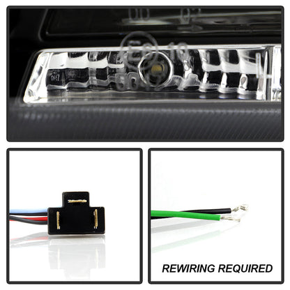 Spyder Volvo S40 97-03 Projector Headlights DRL Black High H1 Low H1 PRO-YD-VOS4097-DRL-BK 5030351
