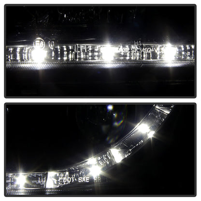 Spyder Volvo S40 97-03 Projector Headlights DRL Black High H1 Low H1 PRO-YD-VOS4097-DRL-BK 5030351