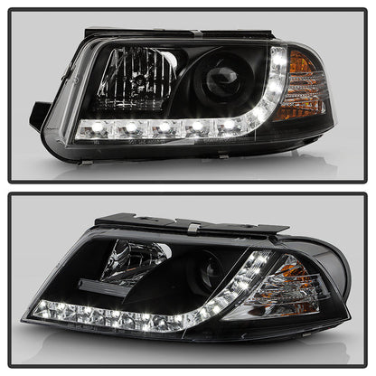 Spyder Volkswagen Passat 01-05 Projector Headlights DRL Black High H1 Low H1 PRO-YD-VP01-DRL-BK 5012302
