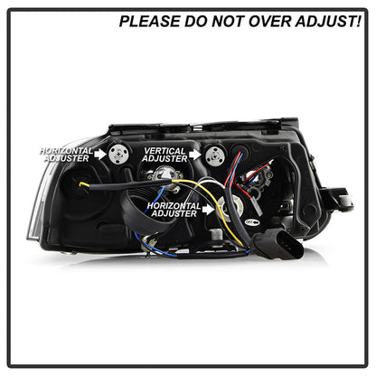Spyder Volkswagen Passat 01-05 Projector Headlights DRL Black High H1 Low H1 PRO-YD-VP01-DRL-BK 5012302