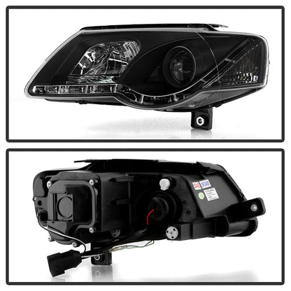 Spyder Volkswagen Passat 06-08 Projector Headlights DRL Black High H1 Low H1 PRO-YD-VP06-DRL-BK 5012326