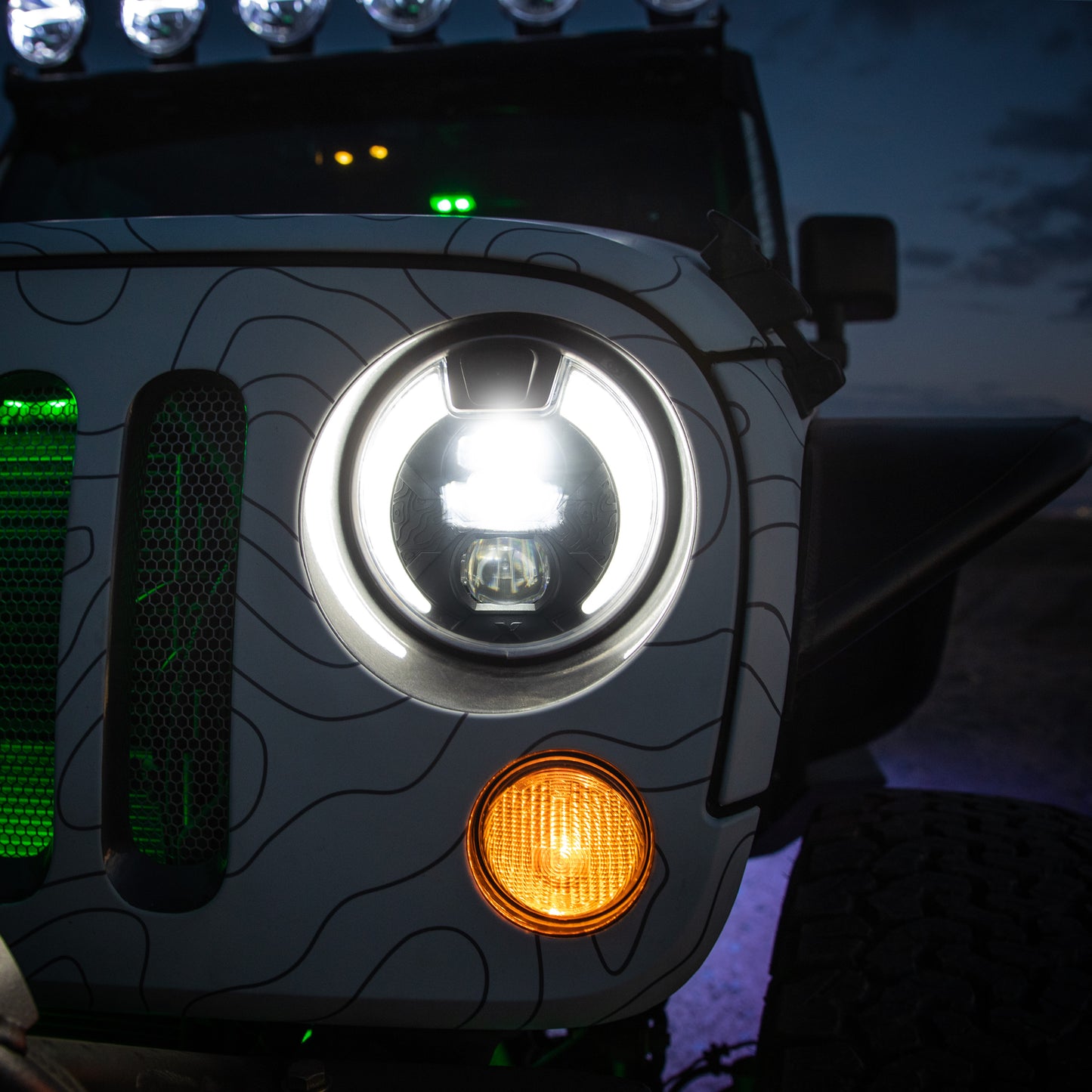 Project X 7In Headlight w/ 4K / wide angle Camera HL538822-1
