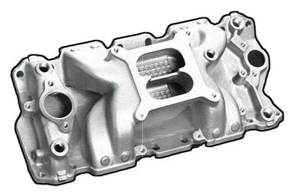 PROFESSIONAL PRODUCTS SBC Power+Plus CrossWind Manifold - Satin Air and Fuel Intake Manifolds and Components main image