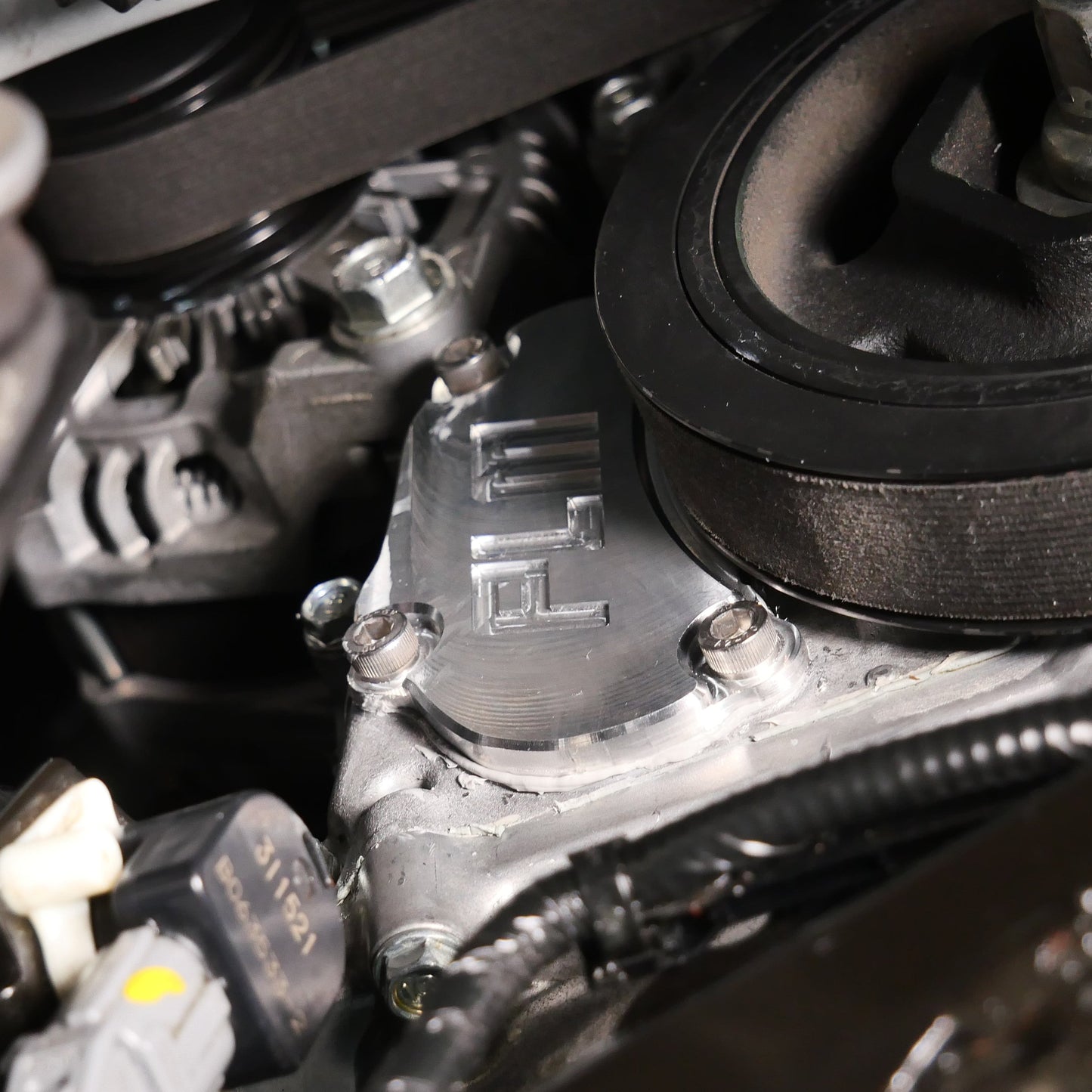 PrivateLabelMfg Precision Works Billet Timing Chain Tensioner Cover Plate K20C K20C1 K20C4
