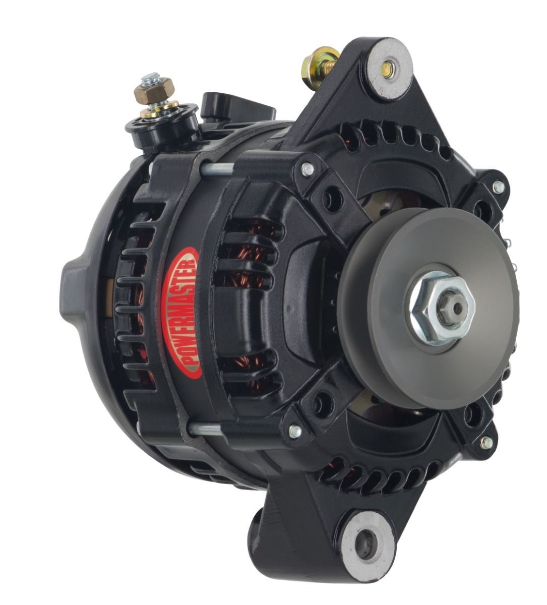 POWERMASTER GM Alt Black 175A 16v V-belt Pulley Ignitions and Electrical Charging Systems main image