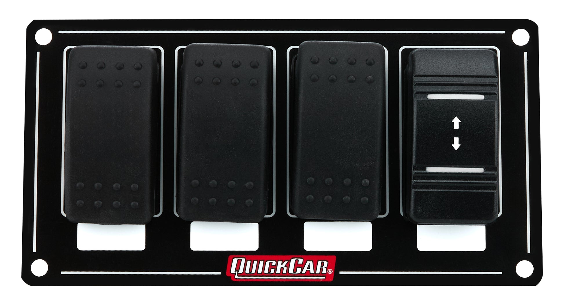 QUICKCAR RACING PRODUCTS Switch Panel Rocker Winch w/ 3 Assessory Ignitions and Electrical Wiring Components main image