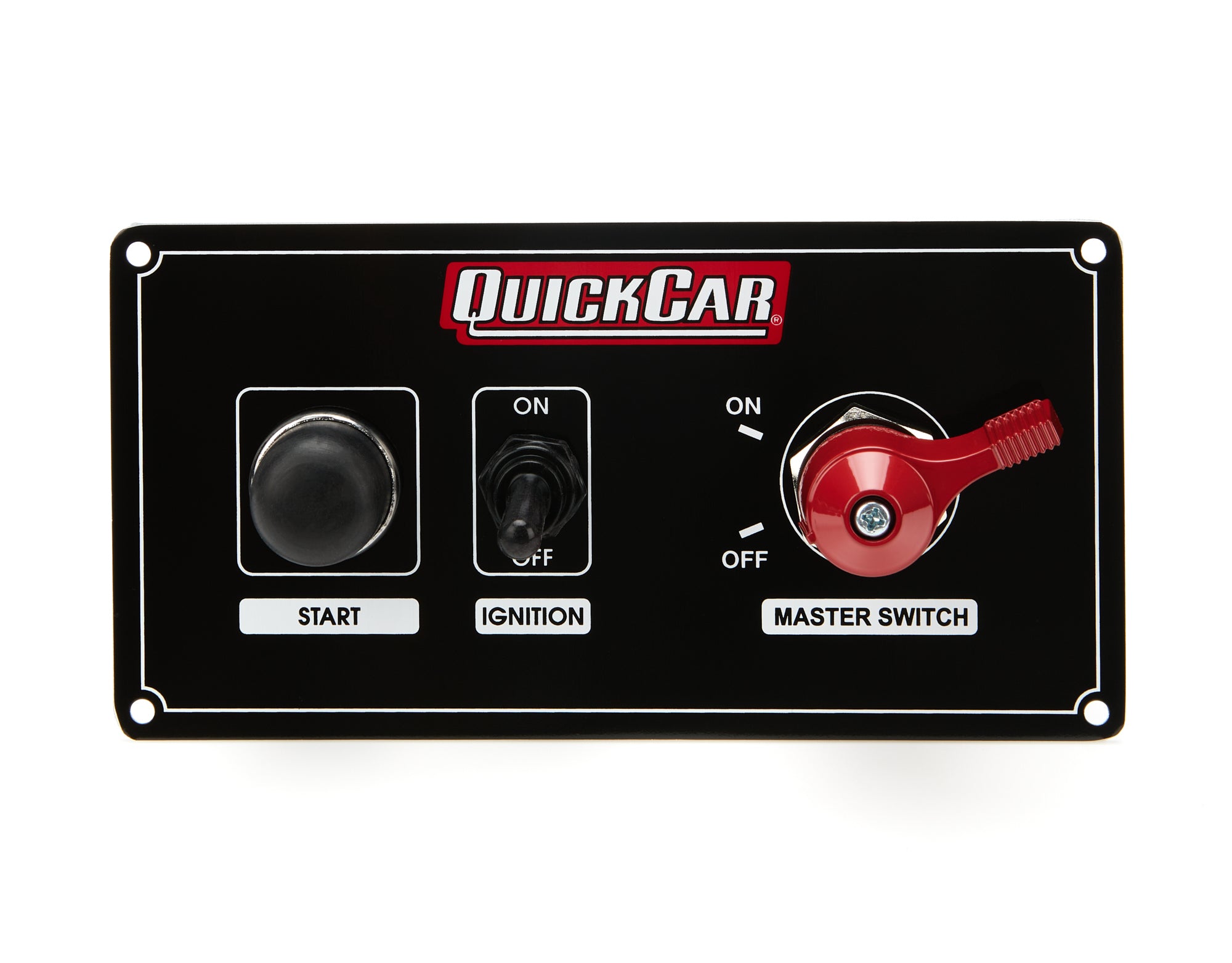 Quickcar Racing Products Ignition Panel w/ MSD & 1 Acc. Switch Wiring Components Electrical Switch Panels and Components main image