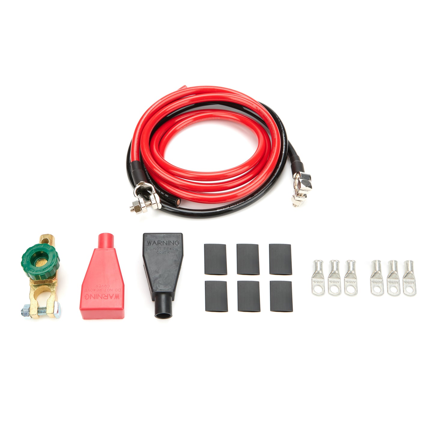 Quickcar Racing Products Battery Cable Kit 4 Ga. 6ft Red & 3ft Black Charging Systems Battery Cables main image