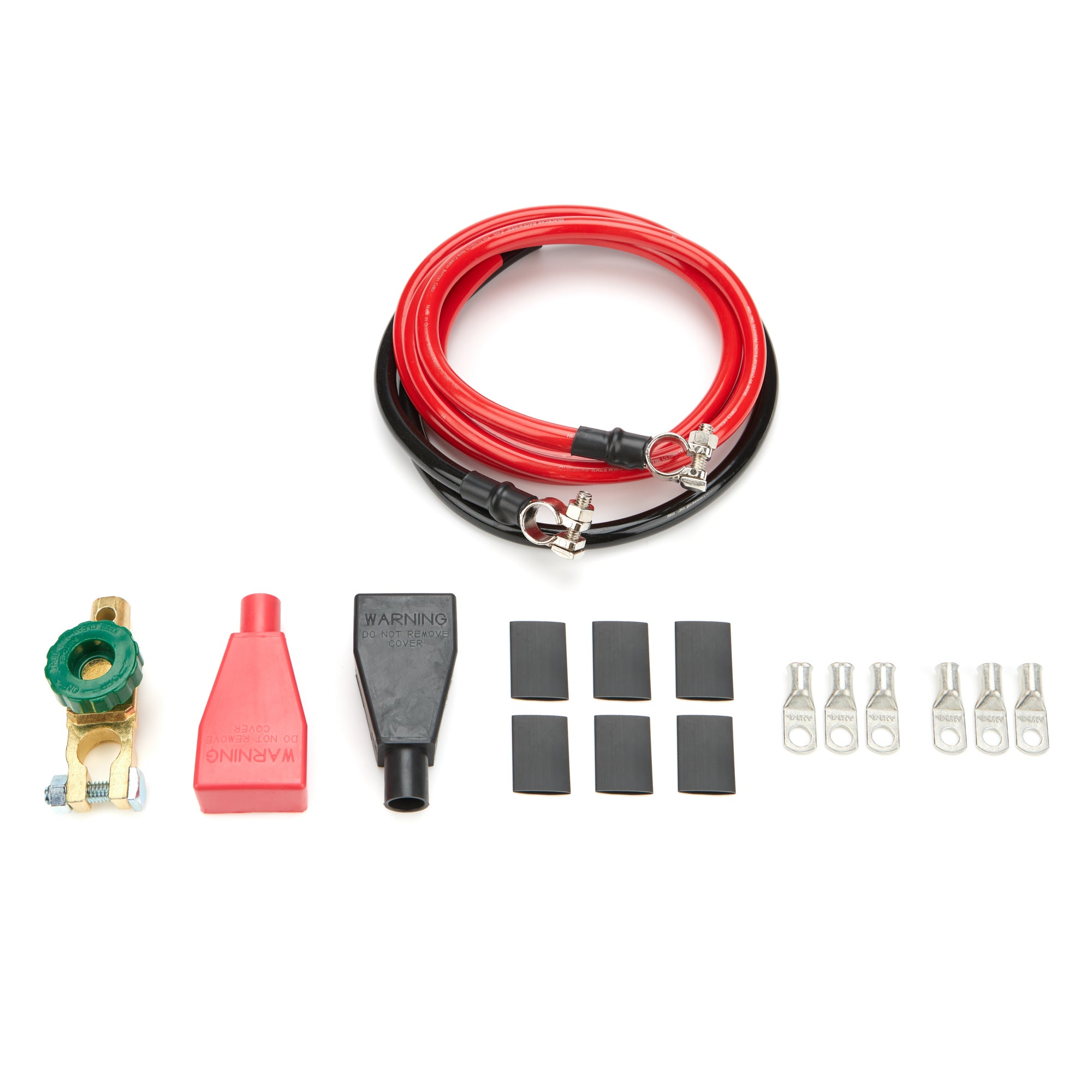 Quickcar Racing Products Battery Cable Kit 2 Ga. 6ft Red & 3ft Black Charging Systems Battery Cables main image