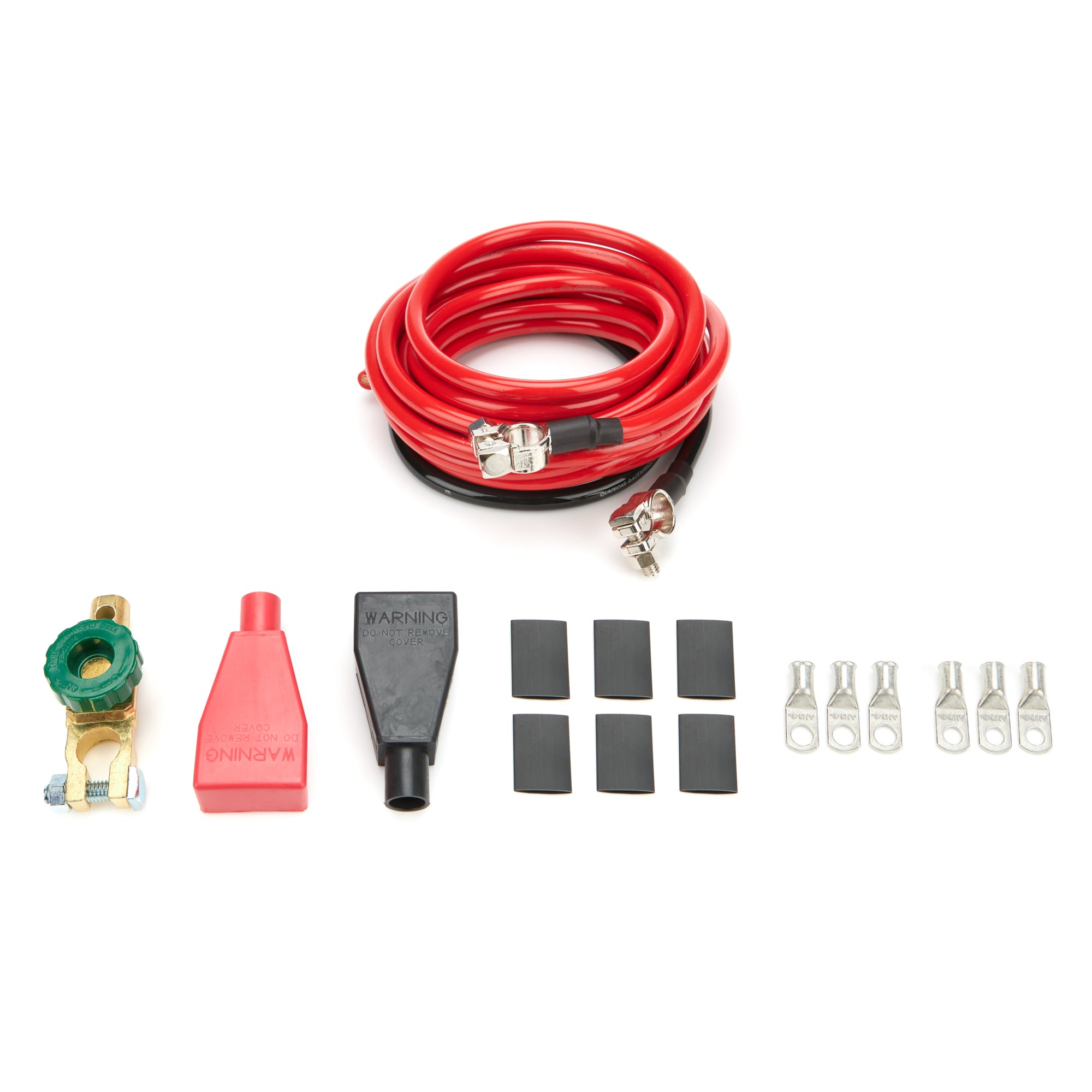 Quickcar Racing Products Battery Cable Kit 4 Ga. 15ft Red & 2ft Black Charging Systems Battery Cables main image