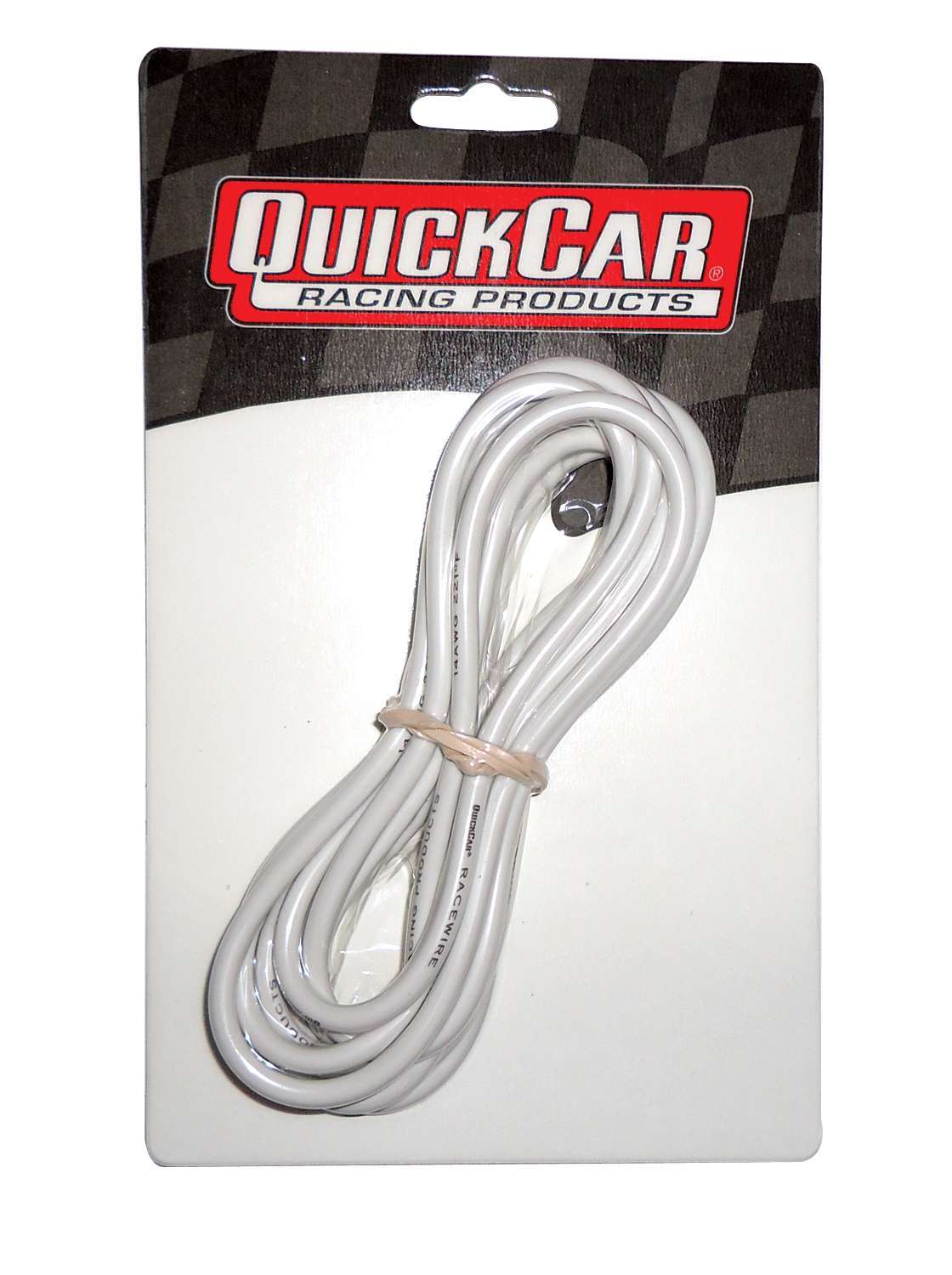 Quickcar Racing Products Wire 14 Gauge White 10ft  Wiring Components Electrical Wire main image