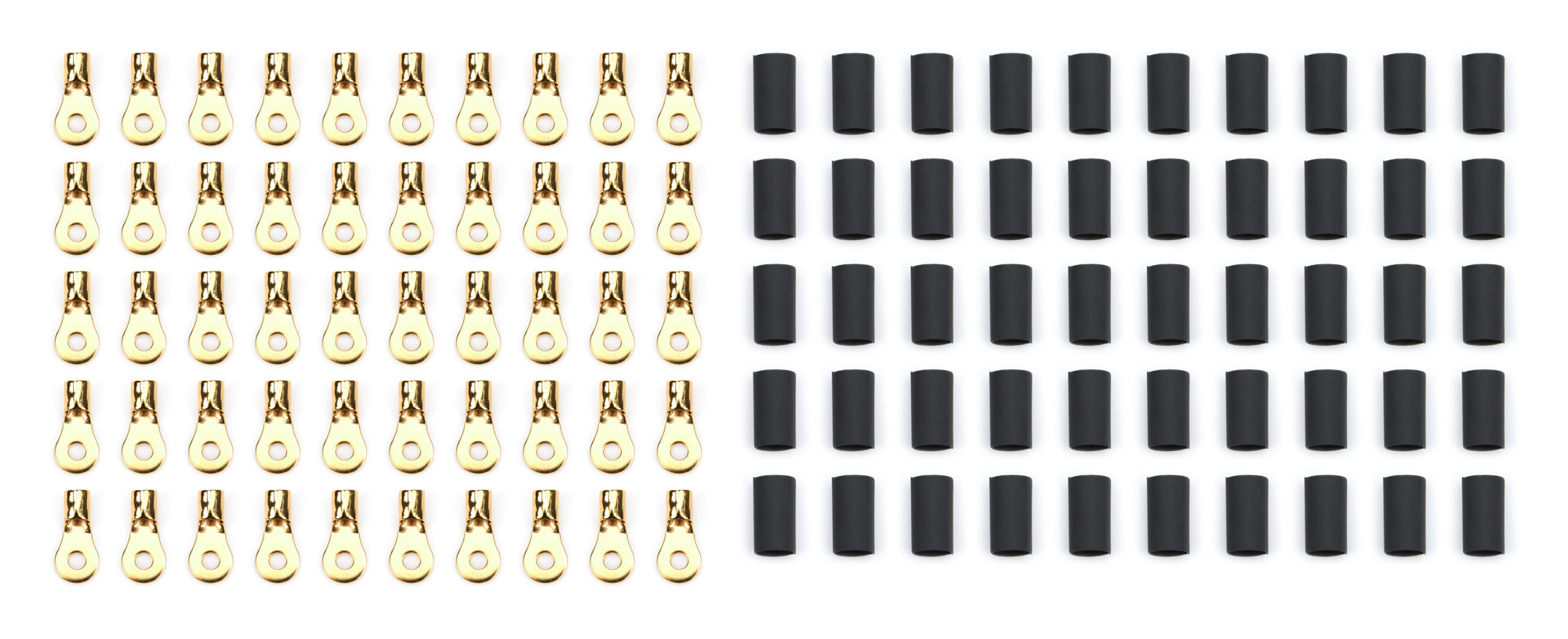 Quickcar Racing Products Ring Terminal #6 10-12 Ga w/Heat Shrink 50pk Wiring Components Wiring Connectors and Terminals main image