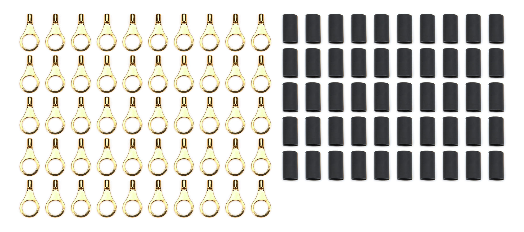 Quickcar Racing Products Ring Terminal 5/16in 18- 22 Ga w/Heat Shrink 50pk Wiring Components Wiring Connectors and Terminals main image