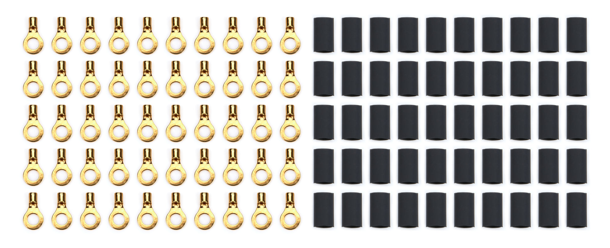 Quickcar Racing Products Ring Terminal #10 14-16 Ga w/Heat Shrink 50pk Wiring Components Wiring Connectors and Terminals main image