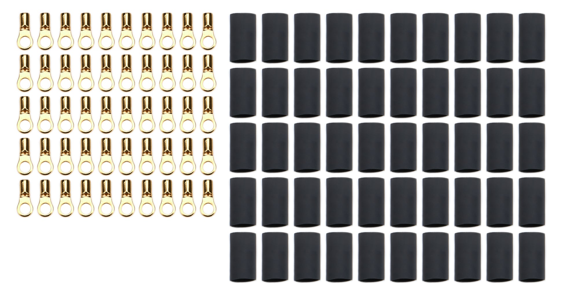 Quickcar Racing Products Ring Terminal #6 16-22 Ga w/Heat Shrink 50pk Wiring Components Wiring Connectors and Terminals main image