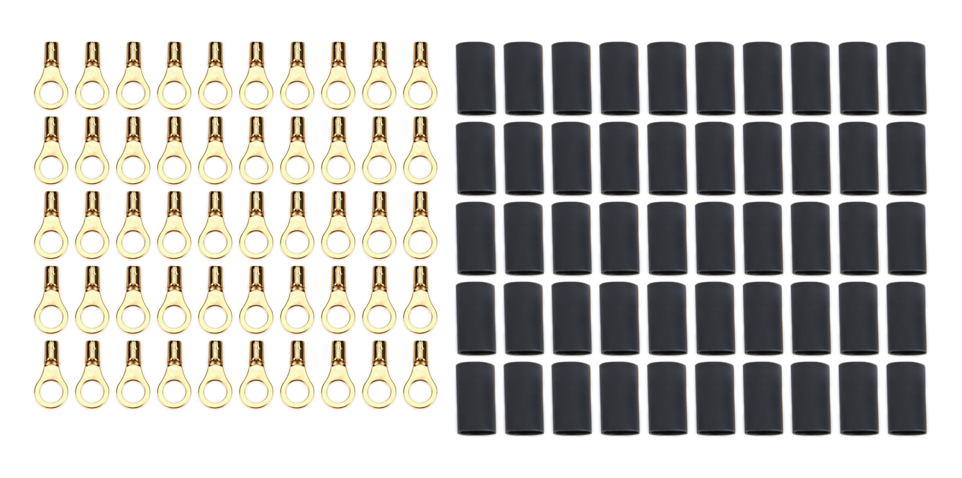 Quickcar Racing Products Ring Terminal #10 16-22 Ga w/Heat Shrink 50pk Wiring Components Wiring Connectors and Terminals main image