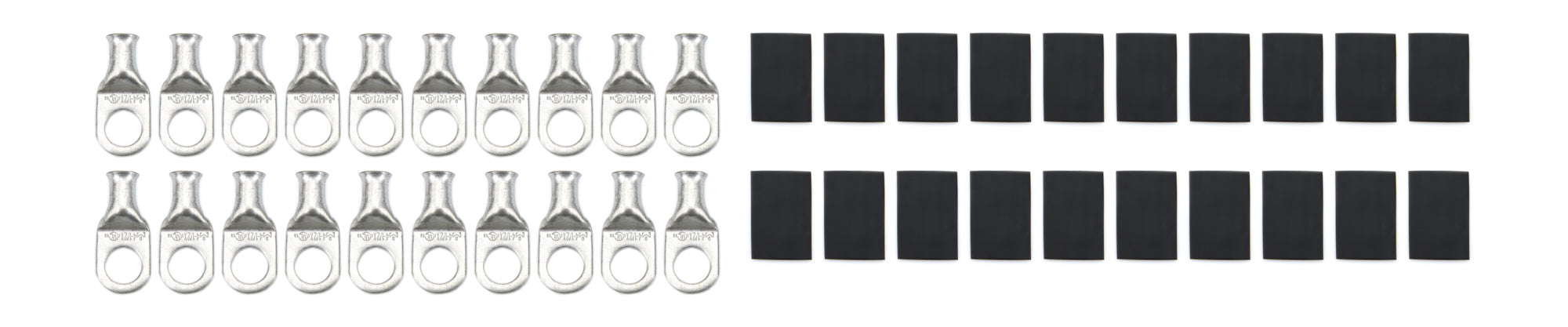 Quickcar Racing Products Ring Terminal 1/2in 4 Ga w/Heat Shrink 20pk Charging Systems Battery Terminals and Components main image