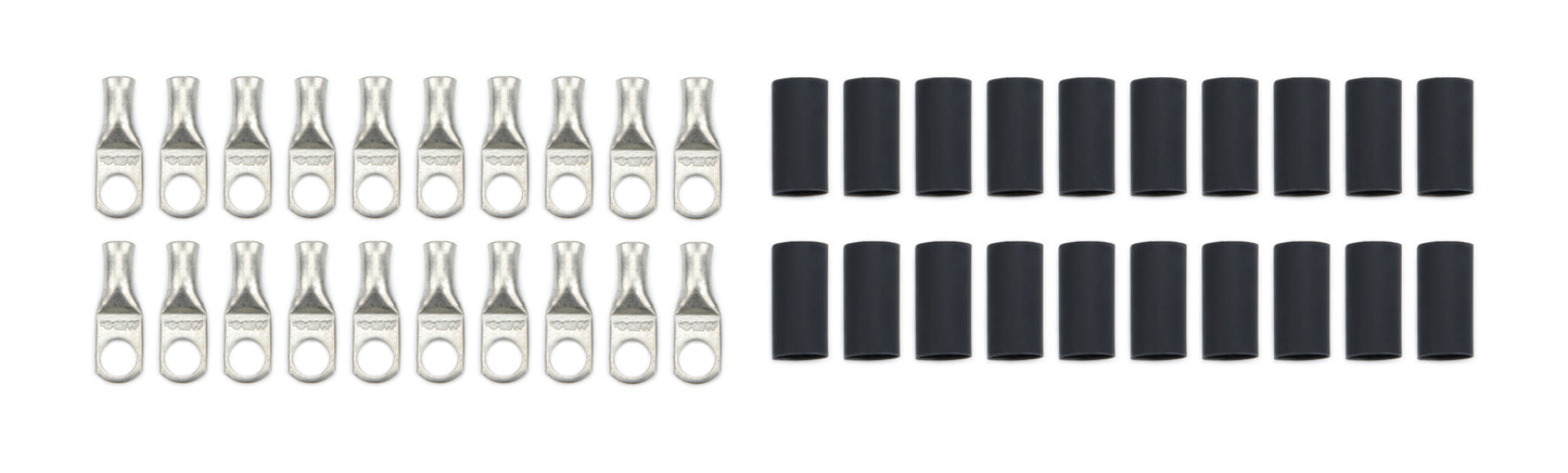Quickcar Racing Products Ring Terminal 5/16in 8 Ga w/Heat Shrink 20pk Charging Systems Battery Terminals and Components main image