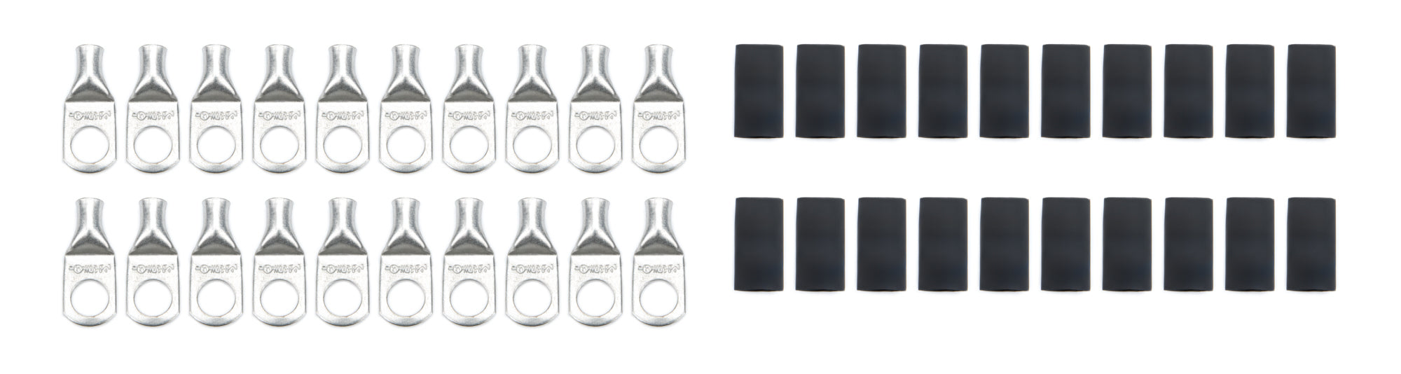 Quickcar Racing Products Ring Terminal 3/8in 8 Ga w/Heat Shrink 20pk Charging Systems Battery Terminals and Components main image