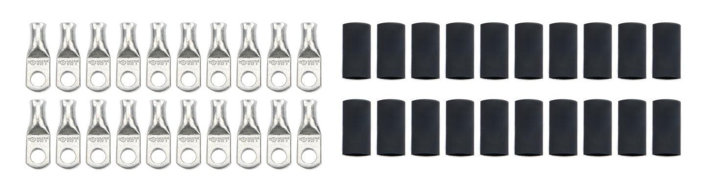 QUICKCAR RACING PRODUCTS Ring Terminals 1/4in 6 Ga w/Heat Shrink 20pk Ignitions and Electrical Wiring Components main image