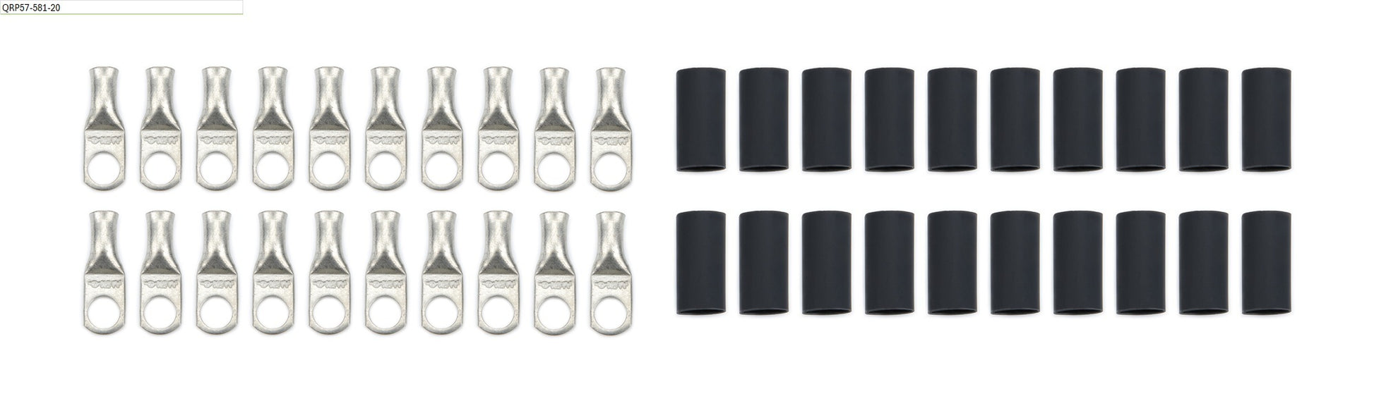 QUICKCAR RACING PRODUCTS Ring Terminals 5/16in 6 Ga w/Heat Shrink 20pk Ignitions and Electrical Wiring Components main image