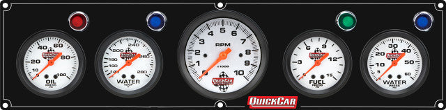 QUICKCAR RACING PRODUCTS 4-1 Gauge Panel OP/WT/FP15/WP Black Gauges and Accessories Gauge Kits main image