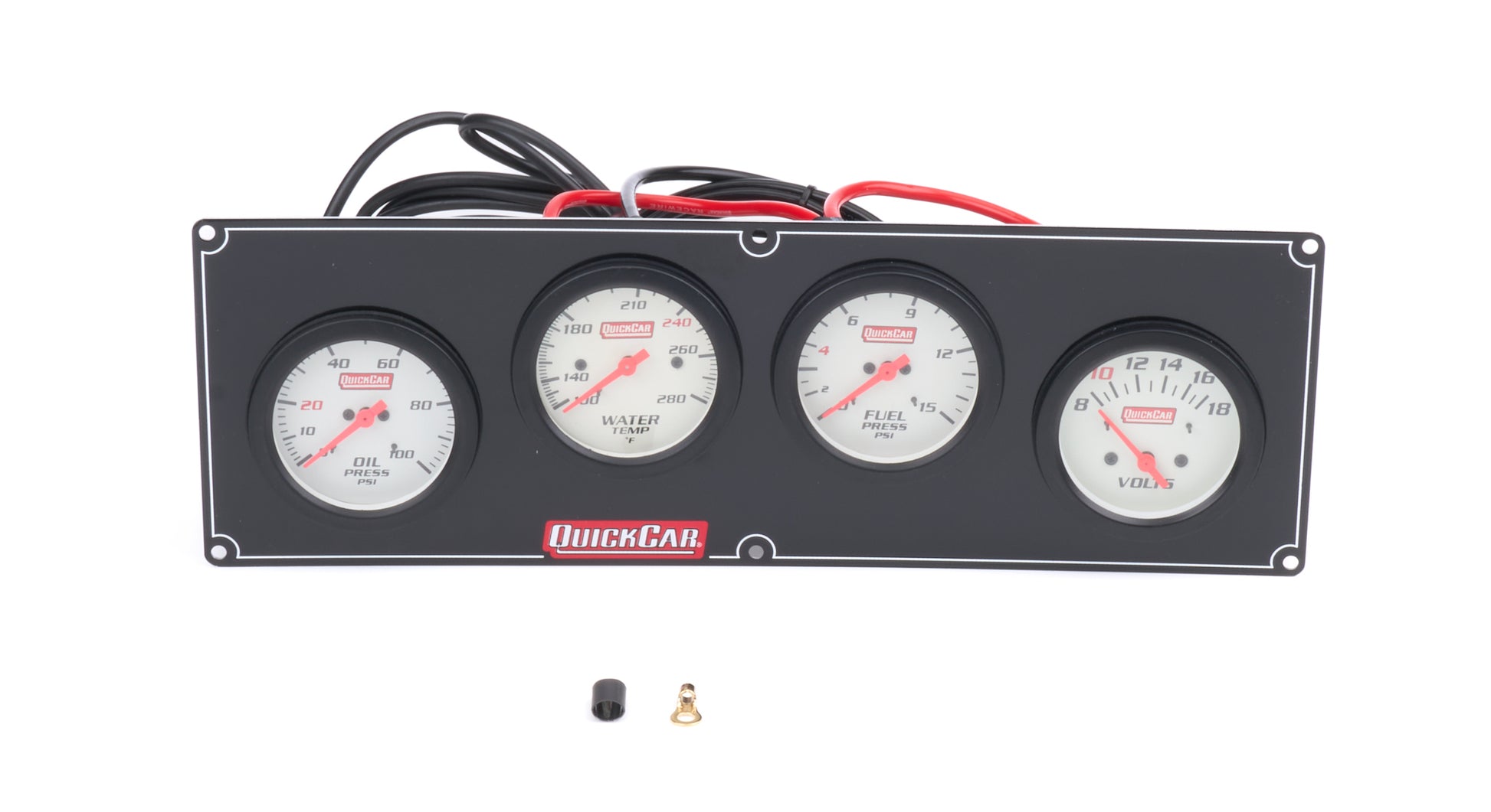 QUICKCAR RACING PRODUCTS 4 Gauge Extreme Panel OP/WT/FP/VT Gauges and Accessories Gauge Kits main image