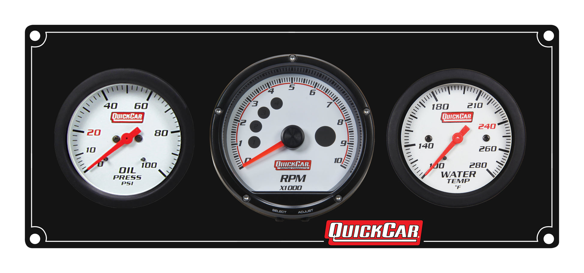 QUICKCAR RACING PRODUCTS Extreme 3-1 OP/WT w/ 63-001 Tach Gauges and Accessories Gauge Kits main image