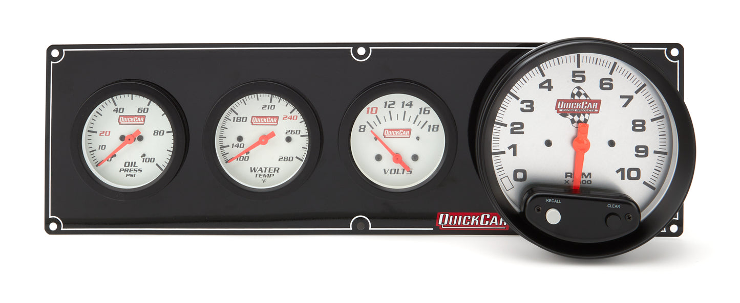 Quickcar Racing Products Extreme 3-1 OP/WT/Volt w/ 5in Tach Gauge Kits Analog Gauge Kits main image