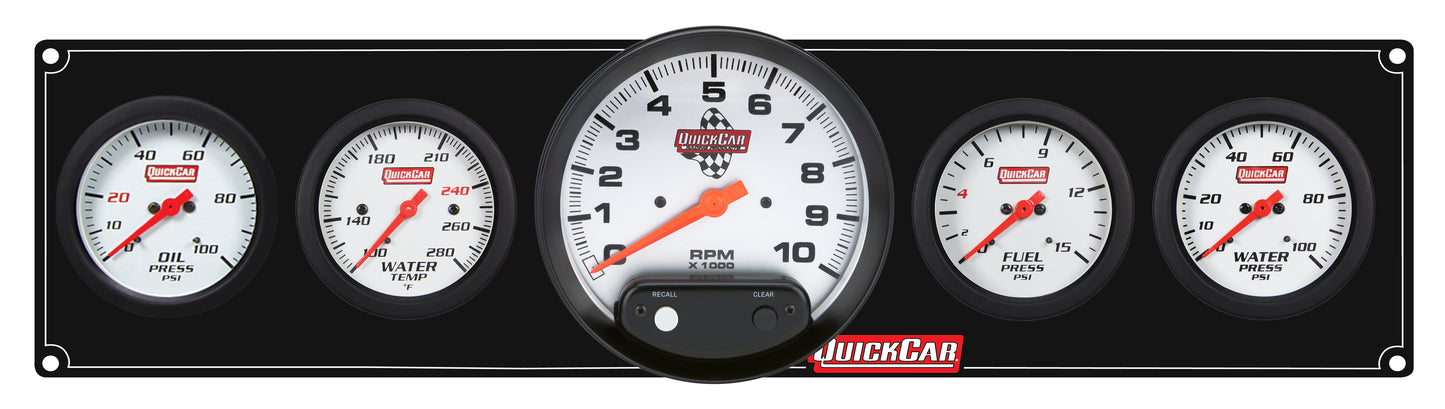 QUICKCAR RACING PRODUCTS Extreme 4-1 Panel w/Tach OP/WT/FP15/WP Black Gauges and Accessories Gauge Kits main image
