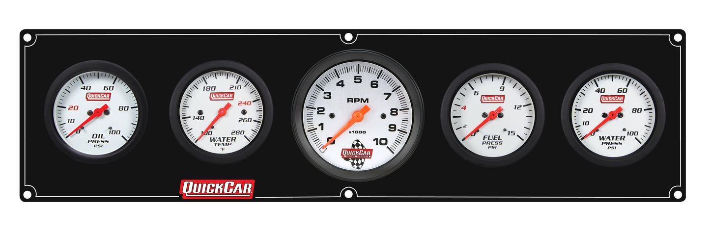 QUICKCAR RACING PRODUCTS Extreme 4-1 Panel w/Tach OP/WT/FP15/WP Black Gauges and Accessories Gauge Kits main image