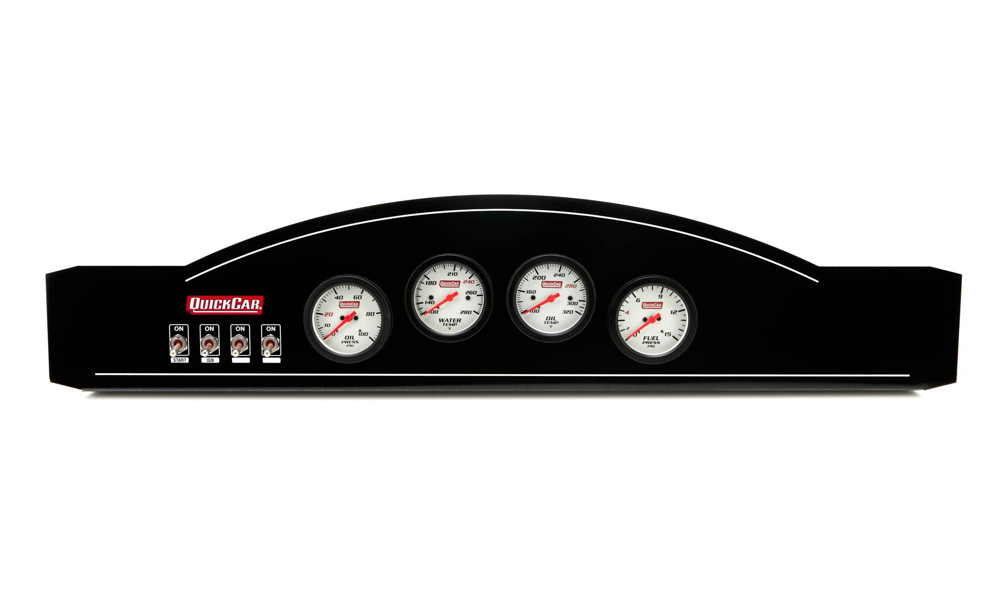 Quickcar Racing Products Dash Panel Ext OP/WT/ OT/FP Dual Ign Gauge Kits Analog Gauge Kits main image