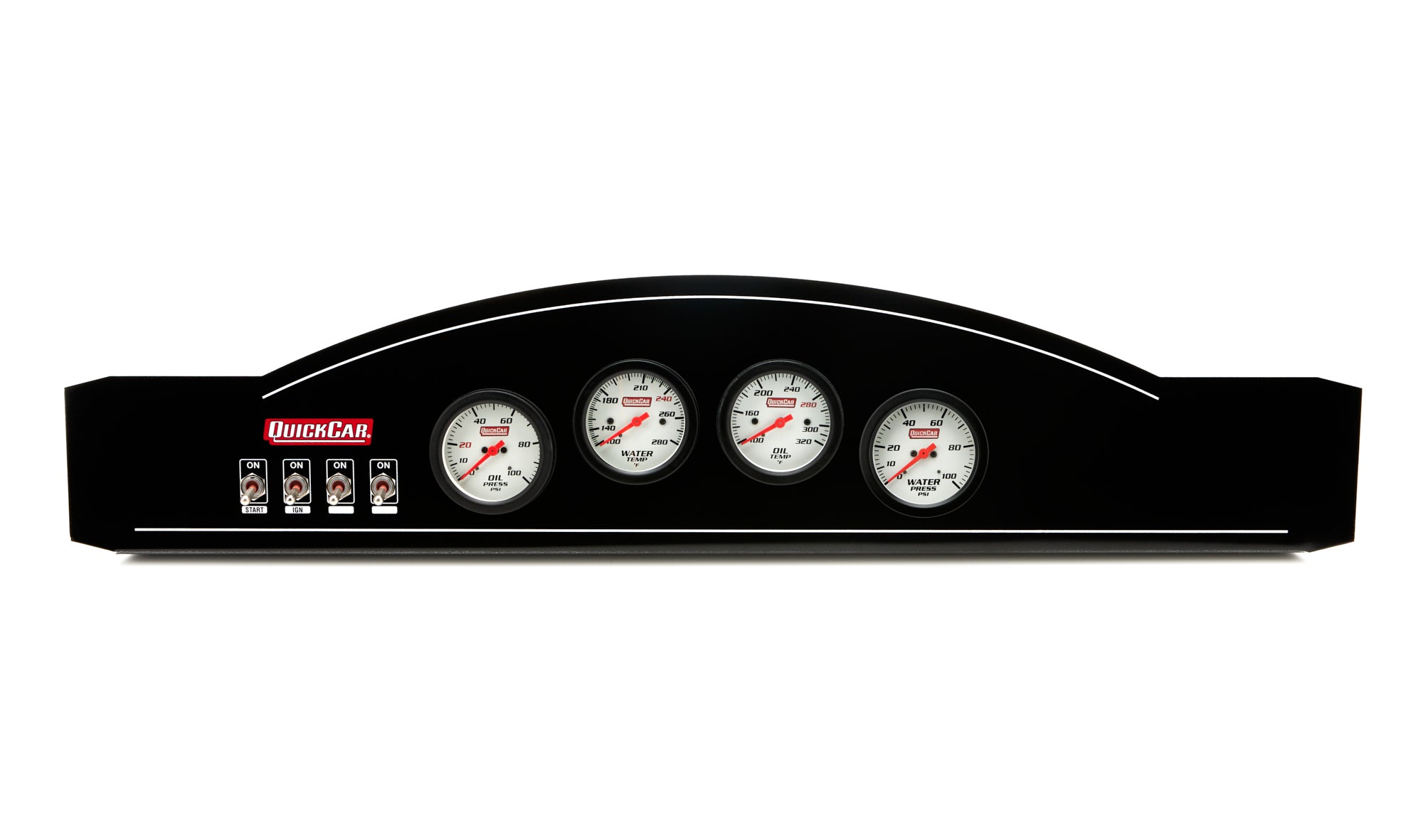 Quickcar Racing Products Dash Panel Ext OP/WT/ OT/WP Dual Ign Gauge Kits Analog Gauge Kits main image