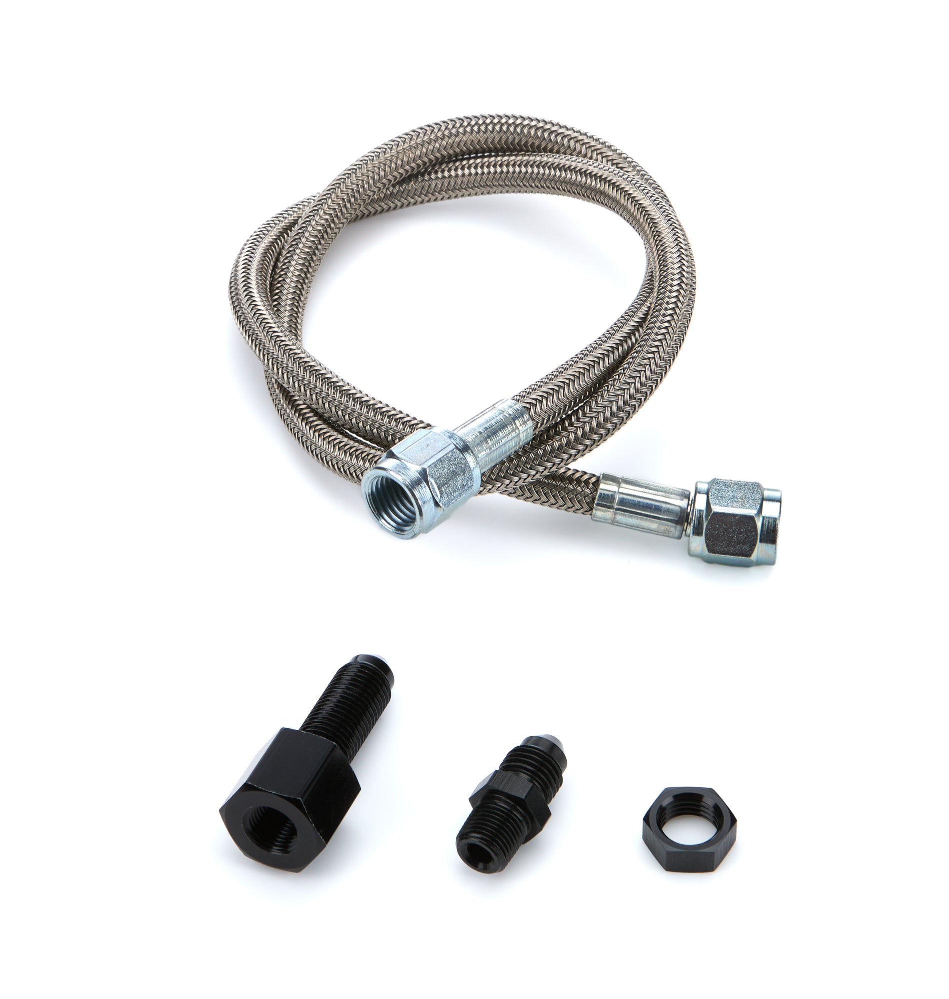 Quickcar Racing Products Line Kit 24in Steel Braided Hose, Line and Tubing Gauge Line Kits main image