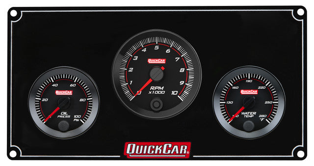 QUICKCAR RACING PRODUCTS RedLine Panel 2-1/16in 2-1 OP/WT w/Tach Gauges and Accessories Gauge Kits main image