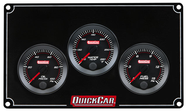 QUICKCAR RACING PRODUCTS RedLine Panel 2-1/16in OP/WT/FP15 Gauges and Accessories Gauge Kits main image