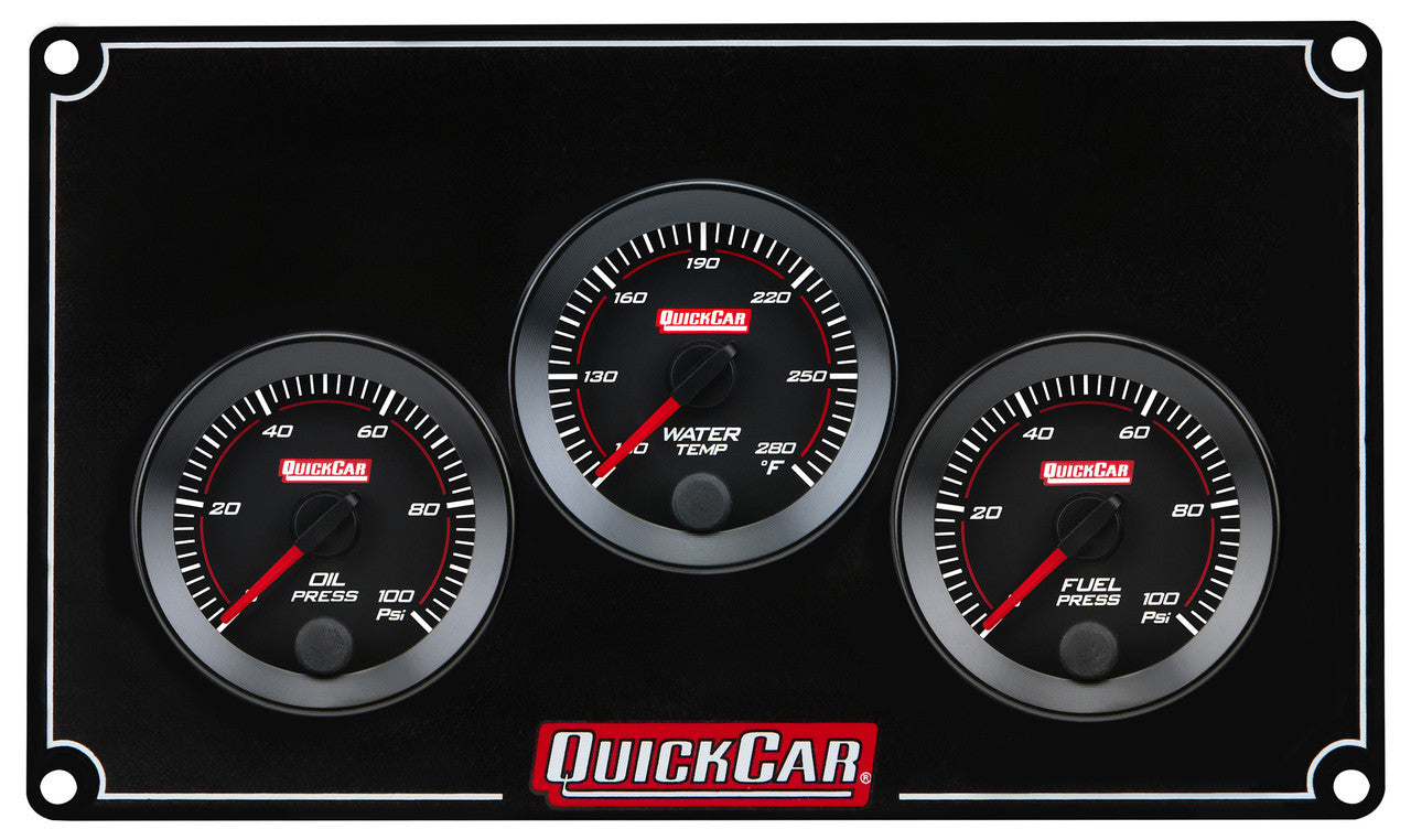 QUICKCAR RACING PRODUCTS RedLine Panel 2-1/16in OPT/WT/FP100 Gauges and Accessories Gauge Kits main image