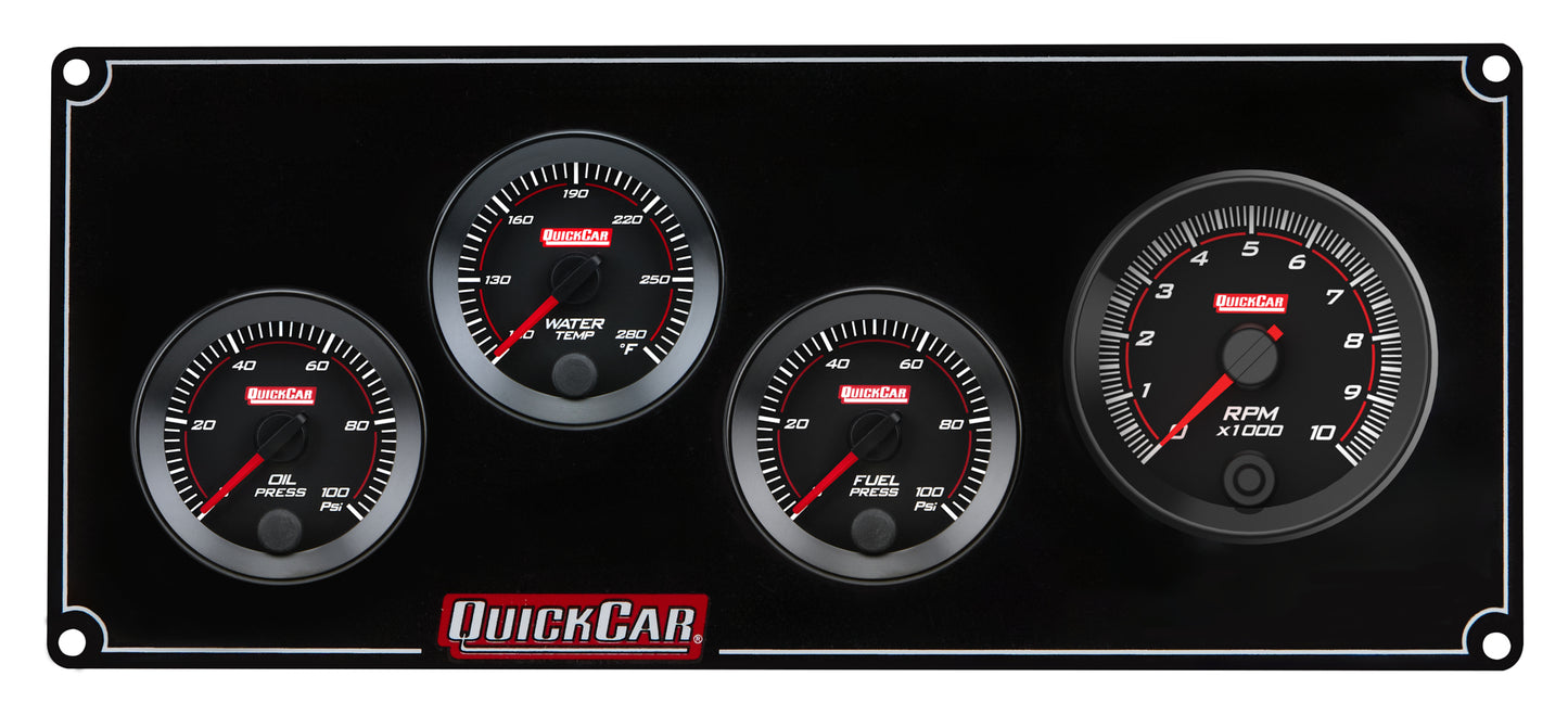 QUICKCAR RACING PRODUCTS RedLine Panel 2-1/16in 3-1 OP/WT/FP100 Gauges and Accessories Gauge Kits main image