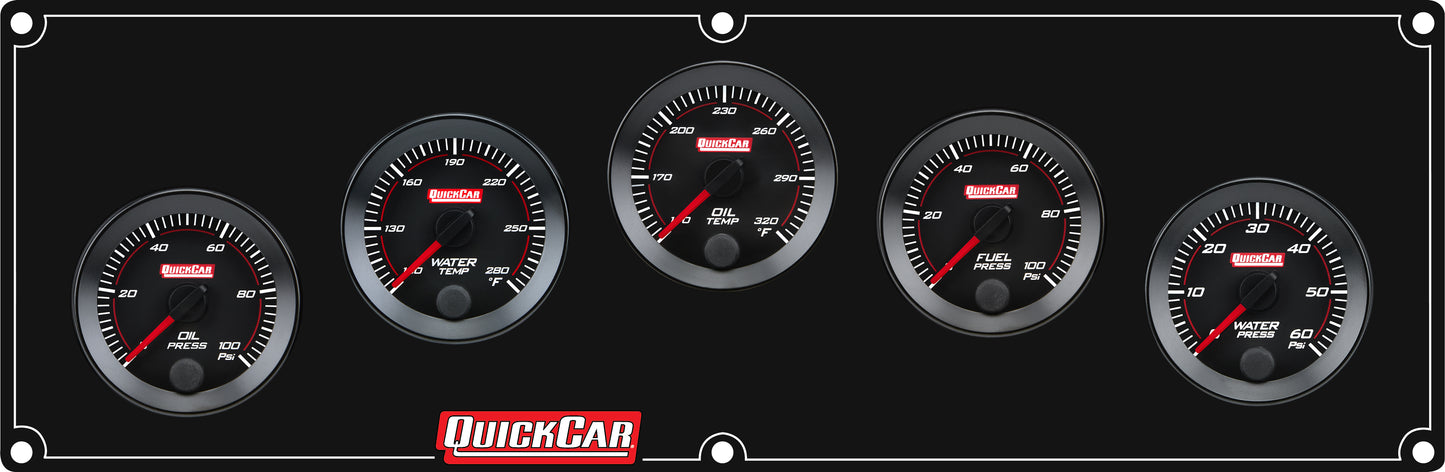 QUICKCAR RACING PRODUCTS RedLine Panel 2-1/16in OP/WT/OT/FP100/WP Gauges and Accessories Gauge Kits main image
