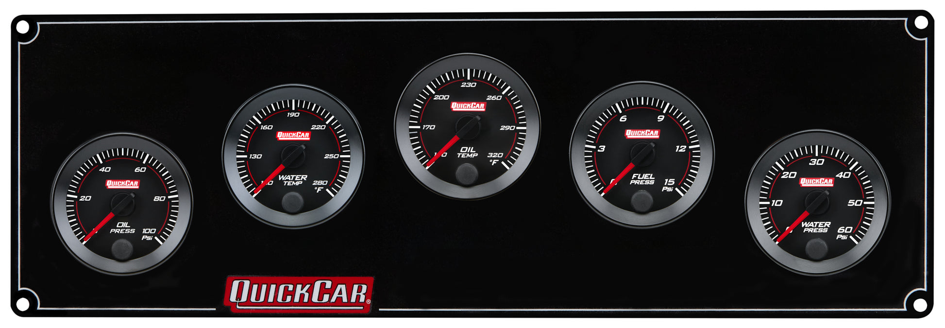 QUICKCAR RACING PRODUCTS RedLine Panel 2-1/16in OP/WT/OT/FP15/WP Gauges and Accessories Gauge Kits main image