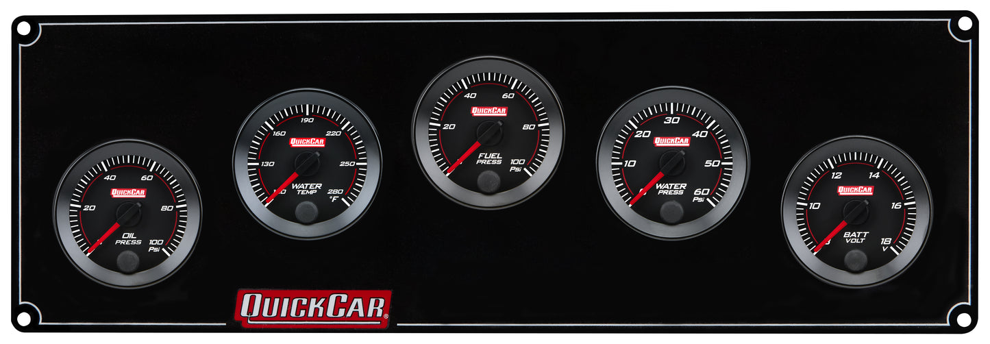 QUICKCAR RACING PRODUCTS RedLine Panel 2-1/16in OP/WT/FP100/WP/VT Gauges and Accessories Gauge Kits main image