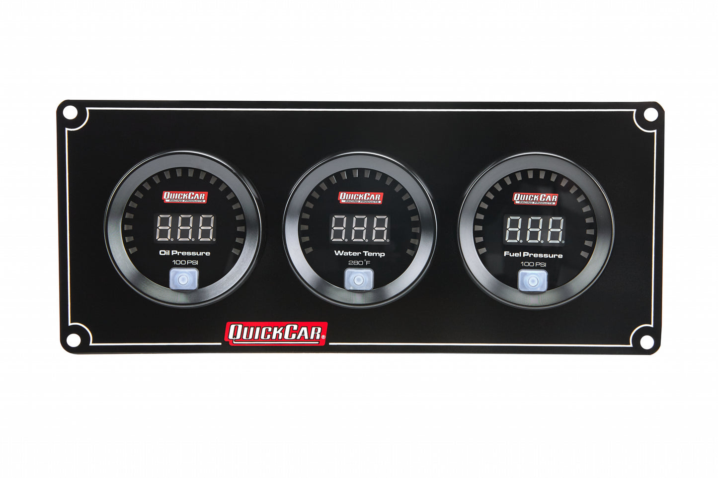 Quickcar Racing Products Digital 3 Gauge Panel OP /WT/FP100 Gauge Kits Digital Gauge Kits main image