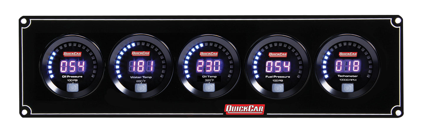 QUICKCAR RACING PRODUCTS Digital 4-1 Gauge Panel OP/WT/OT/FP100 Gauges and Accessories Gauge Kits main image