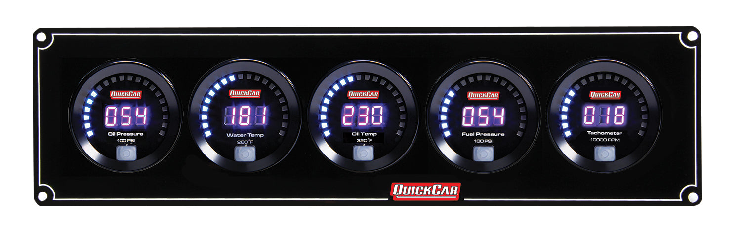 QUICKCAR RACING PRODUCTS Digital 4-1 Gauge Panel OP/WT/OT/FP100 Gauges and Accessories Gauge Kits main image