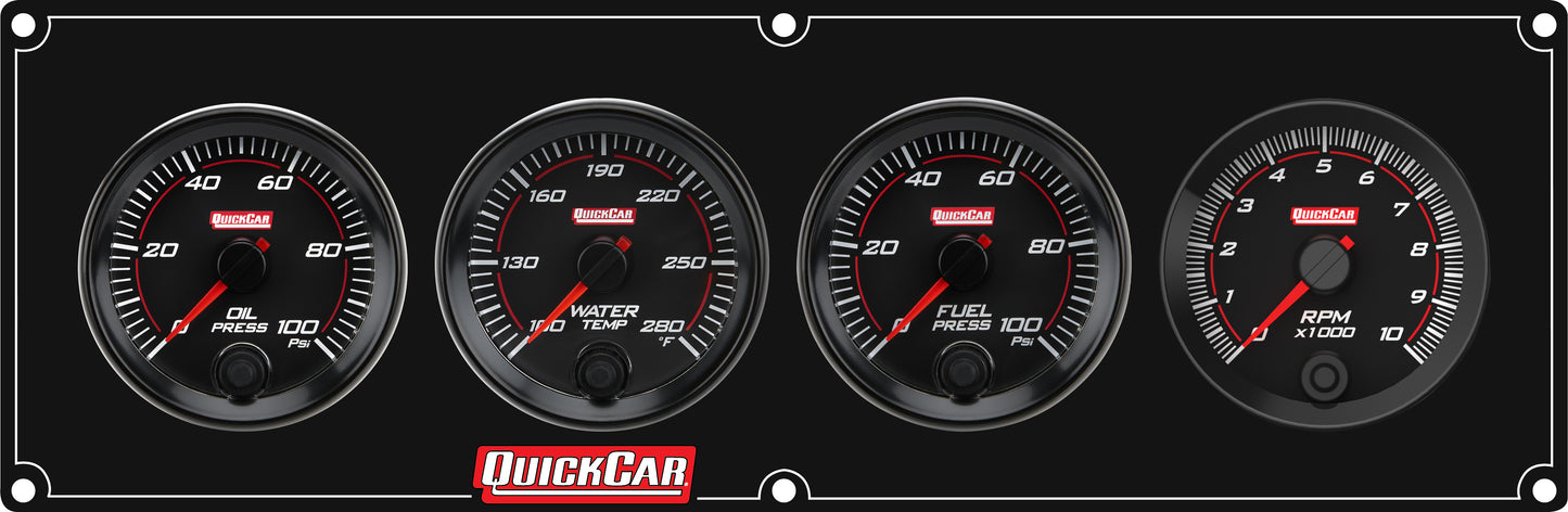 QUICKCAR RACING PRODUCTS RedLine Panel 2-5/8in 3-1 OP/WT/FP100 Gauges and Accessories Gauge Kits main image