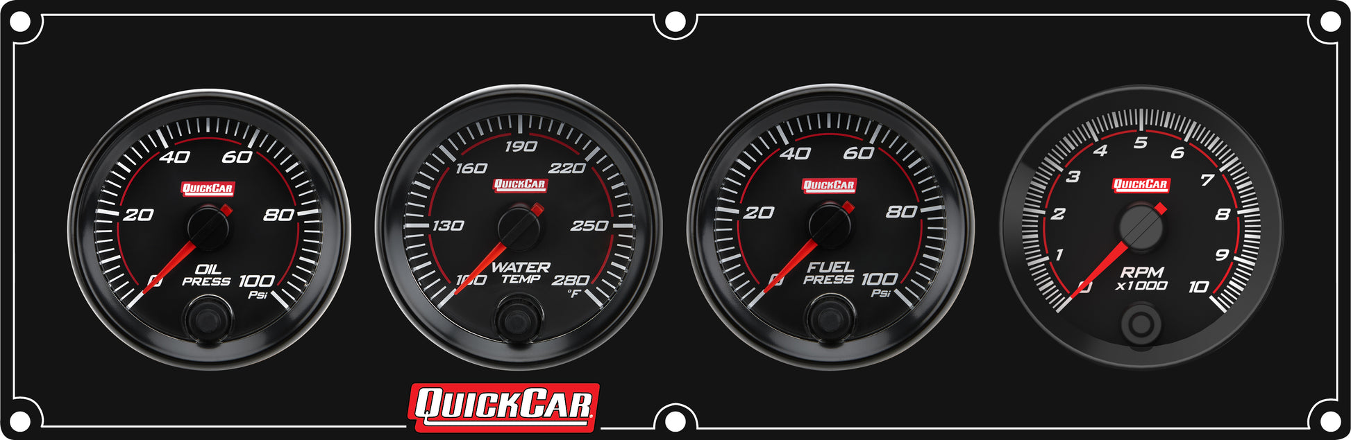 QUICKCAR RACING PRODUCTS RedLine Panel 2-5/8in 3-1 OP/WT/FP100 Gauges and Accessories Gauge Kits main image