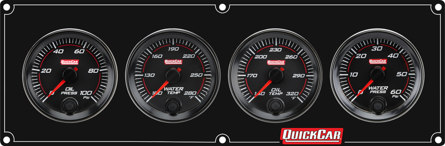 QUICKCAR RACING PRODUCTS RedLine Panel 2-5/8in OP/WT/OT/WP Gauges and Accessories Gauge Kits main image
