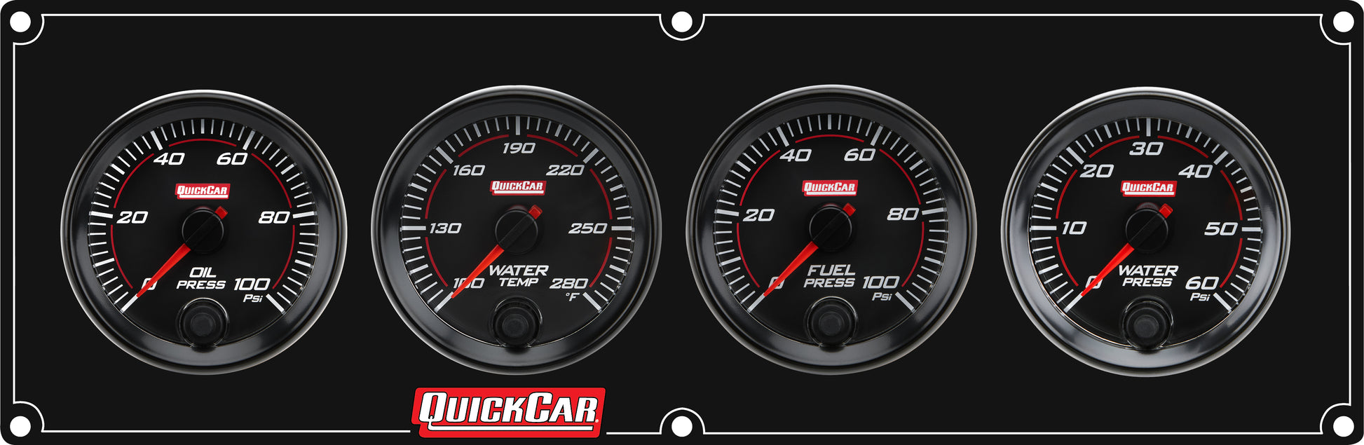 QUICKCAR RACING PRODUCTS RedLine Panel 2-5/8in OP/WT/FP100/WP Gauges and Accessories Gauge Kits main image